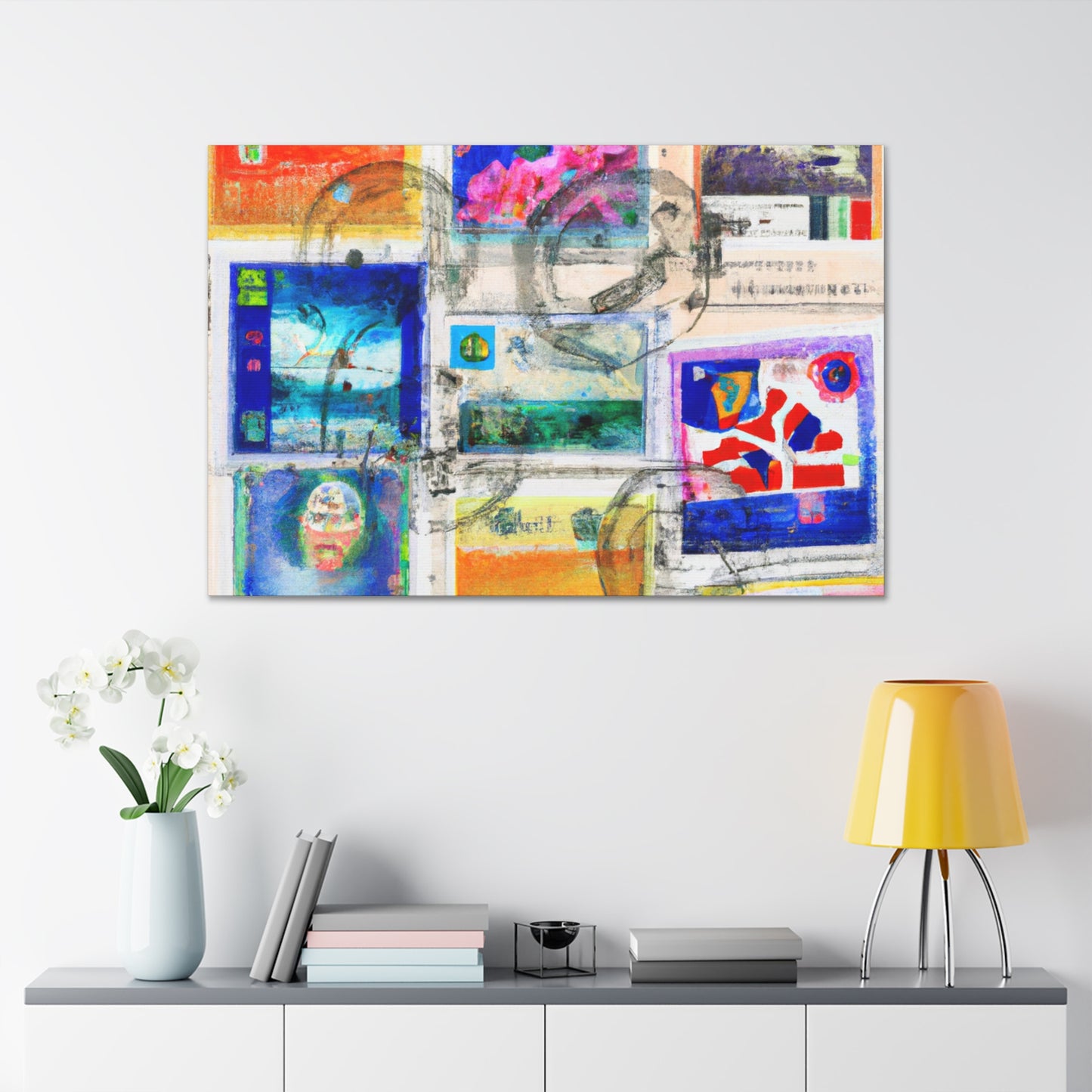 Global Adventure Stamp Collection - Postage Stamp Collector Canvas Wall Art