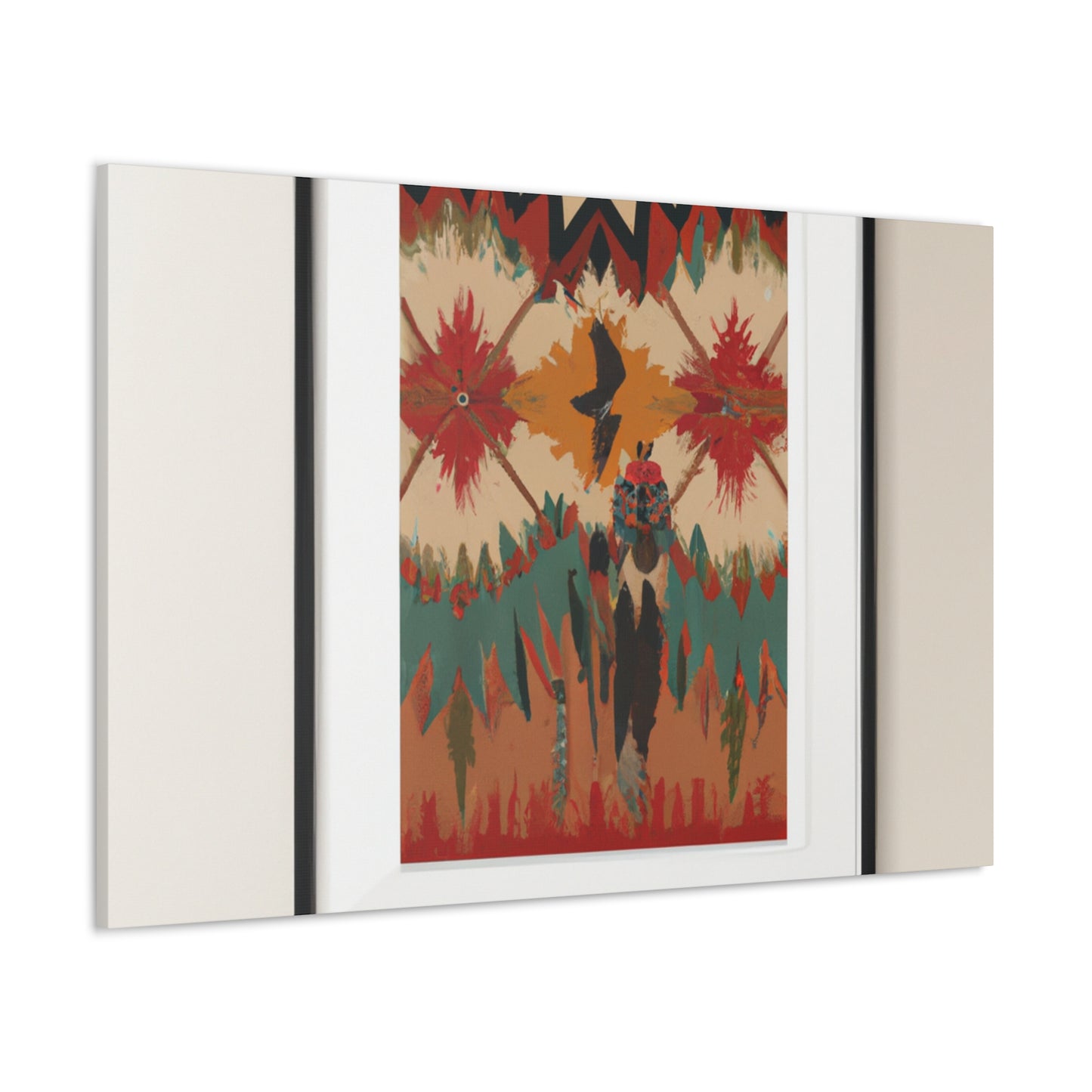 Running Wolf - Native American Indian Canvas Wall Art