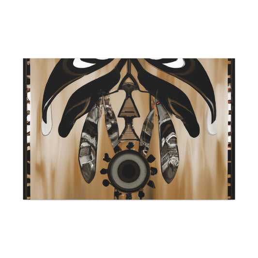 Red Hawk - Native American Indian Canvas Wall Art