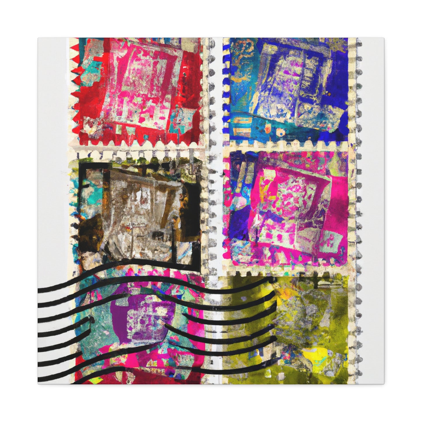 Globetrotting Stamps - Postage Stamp Collector Canvas Wall Art