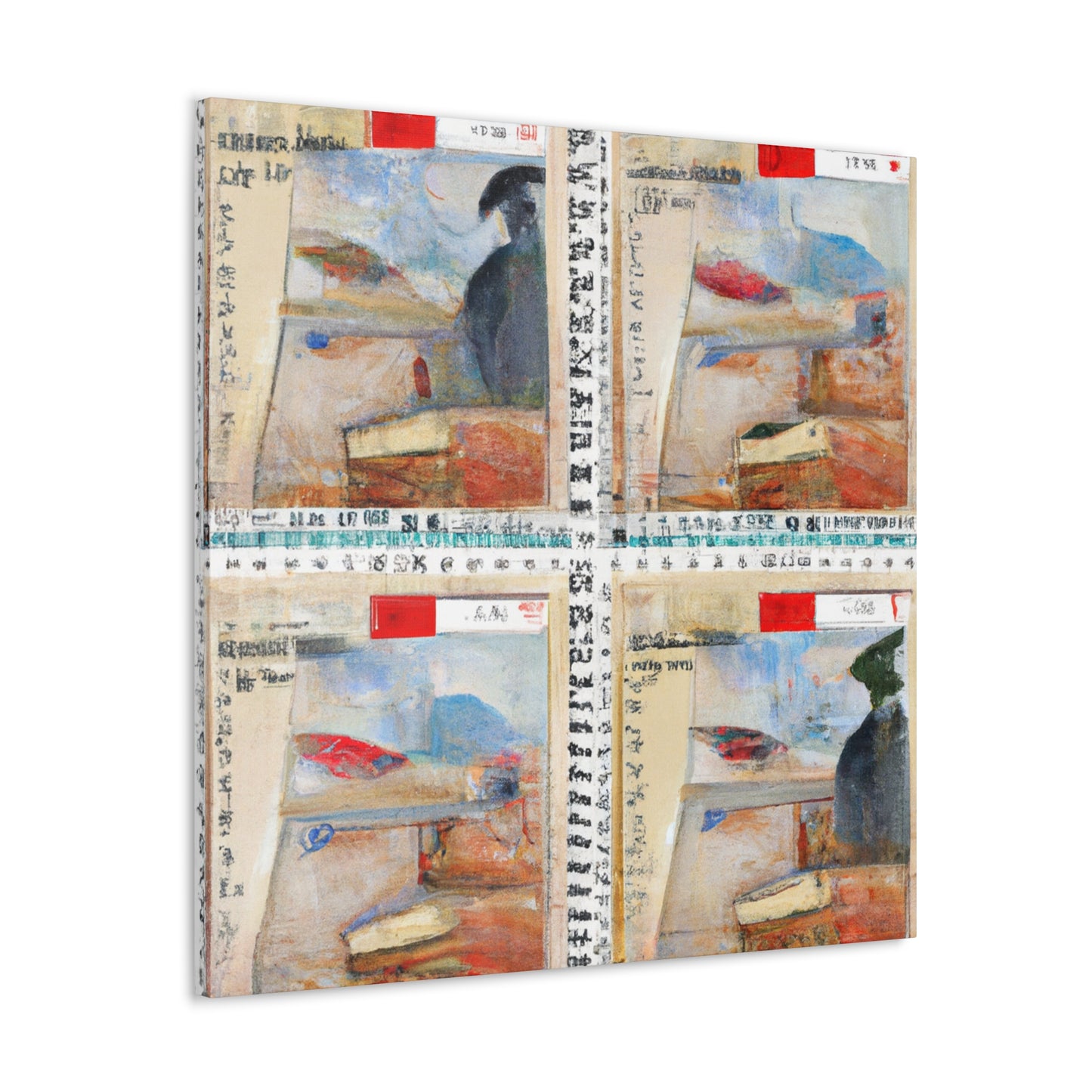 Globetrotter's Journey Stamps. - Postage Stamp Collector Canvas Wall Art