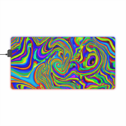 Rocky Rockmoner - Psychedelic Trippy LED Light Up Gaming Mouse Pad