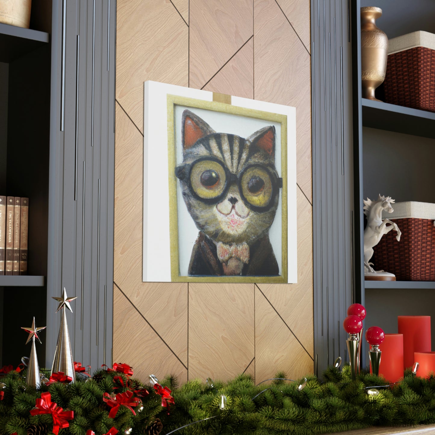 Benjamin "Benny" Tabbycat - Cat Lovers Canvas Wall Art