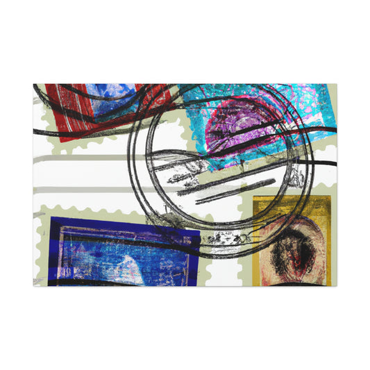 Globe Trotting Stamps - Postage Stamp Collector Canvas Wall Art