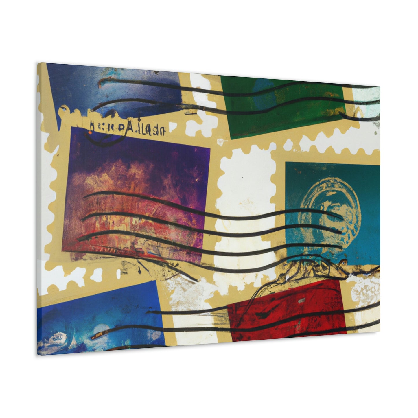 Global Greetings Stamp Collection. - Postage Stamp Collector Canvas Wall Art