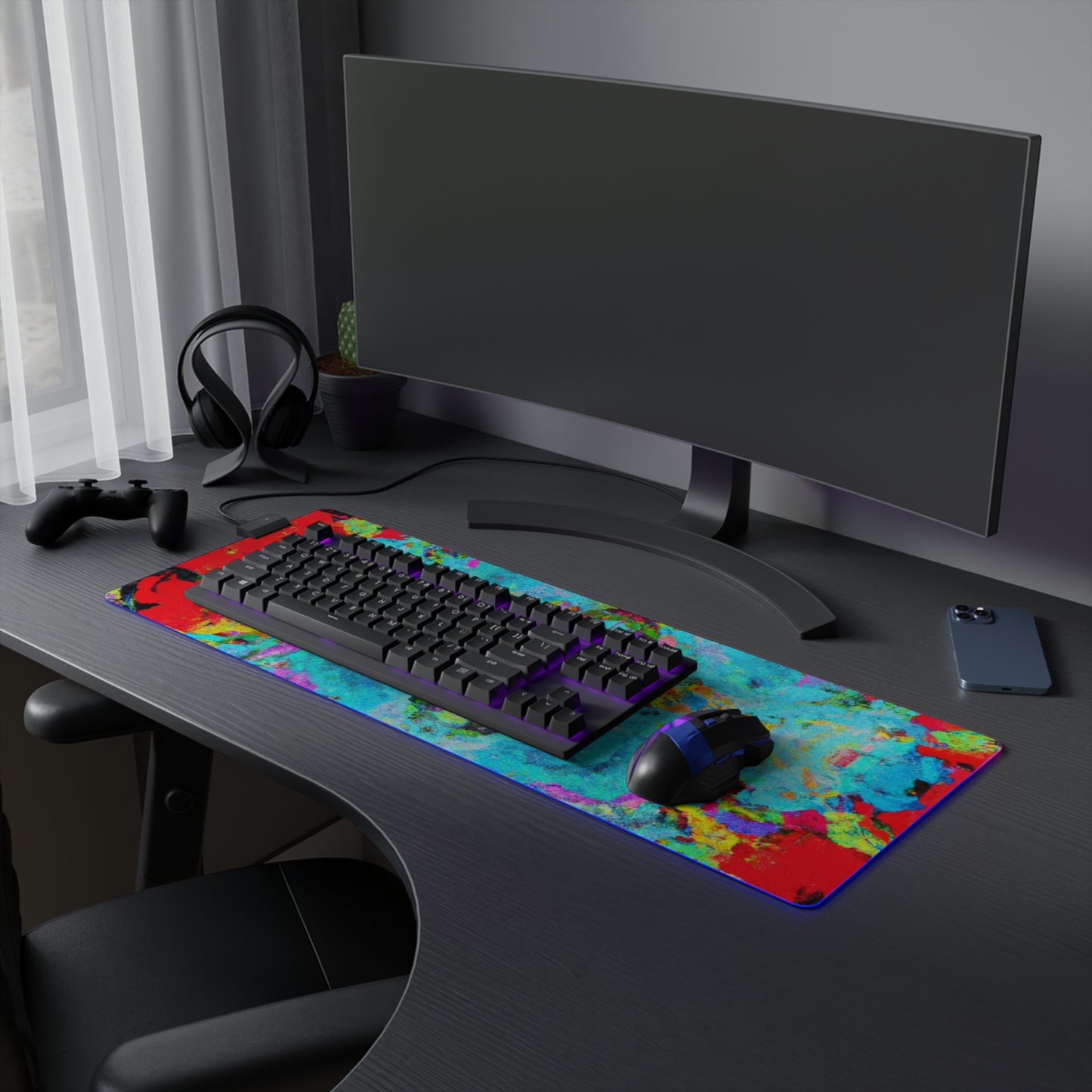 Hank Hotrod - Psychedelic Trippy LED Light Up Gaming Mouse Pad