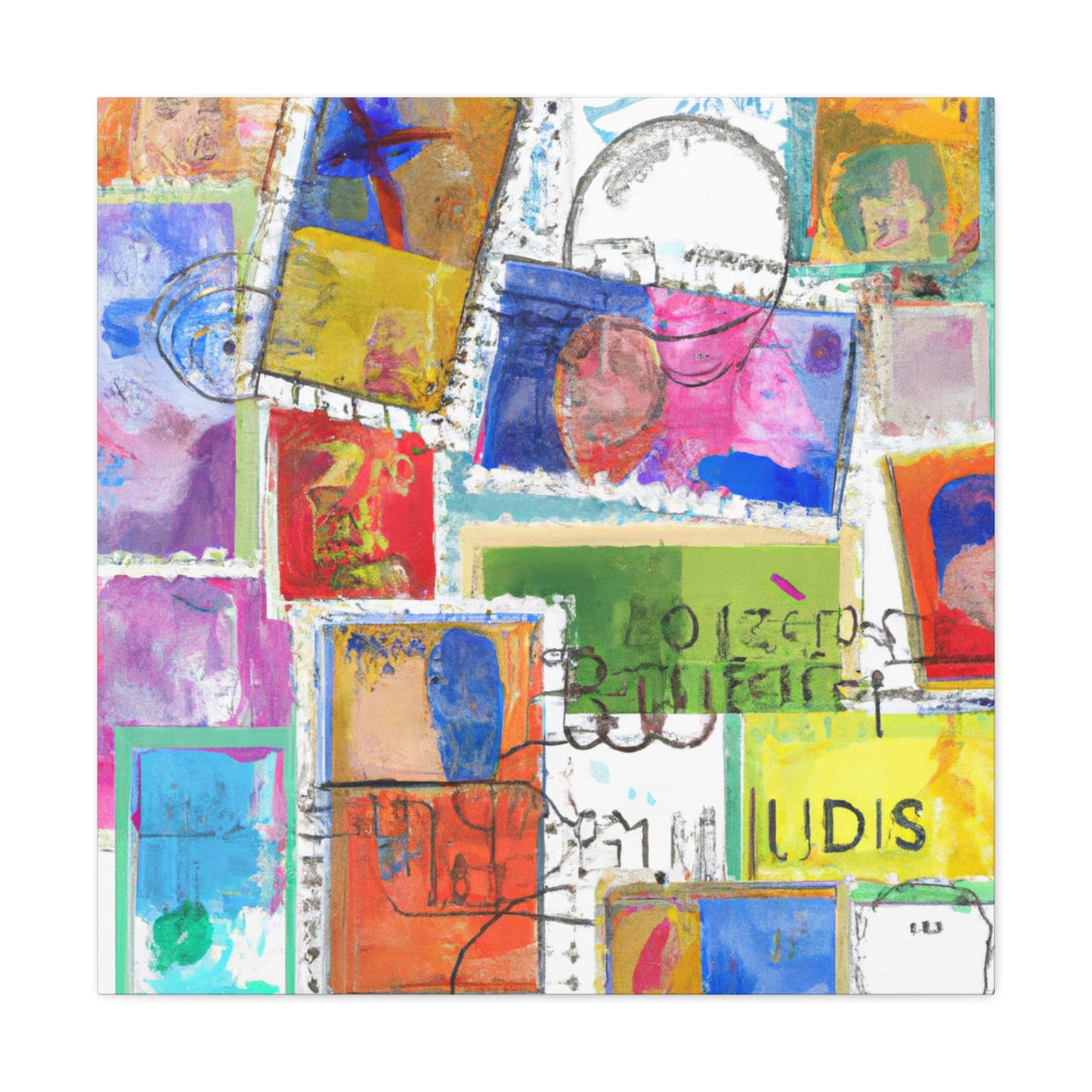 Global Heritage Stamps - Postage Stamp Collector Canvas Wall Art