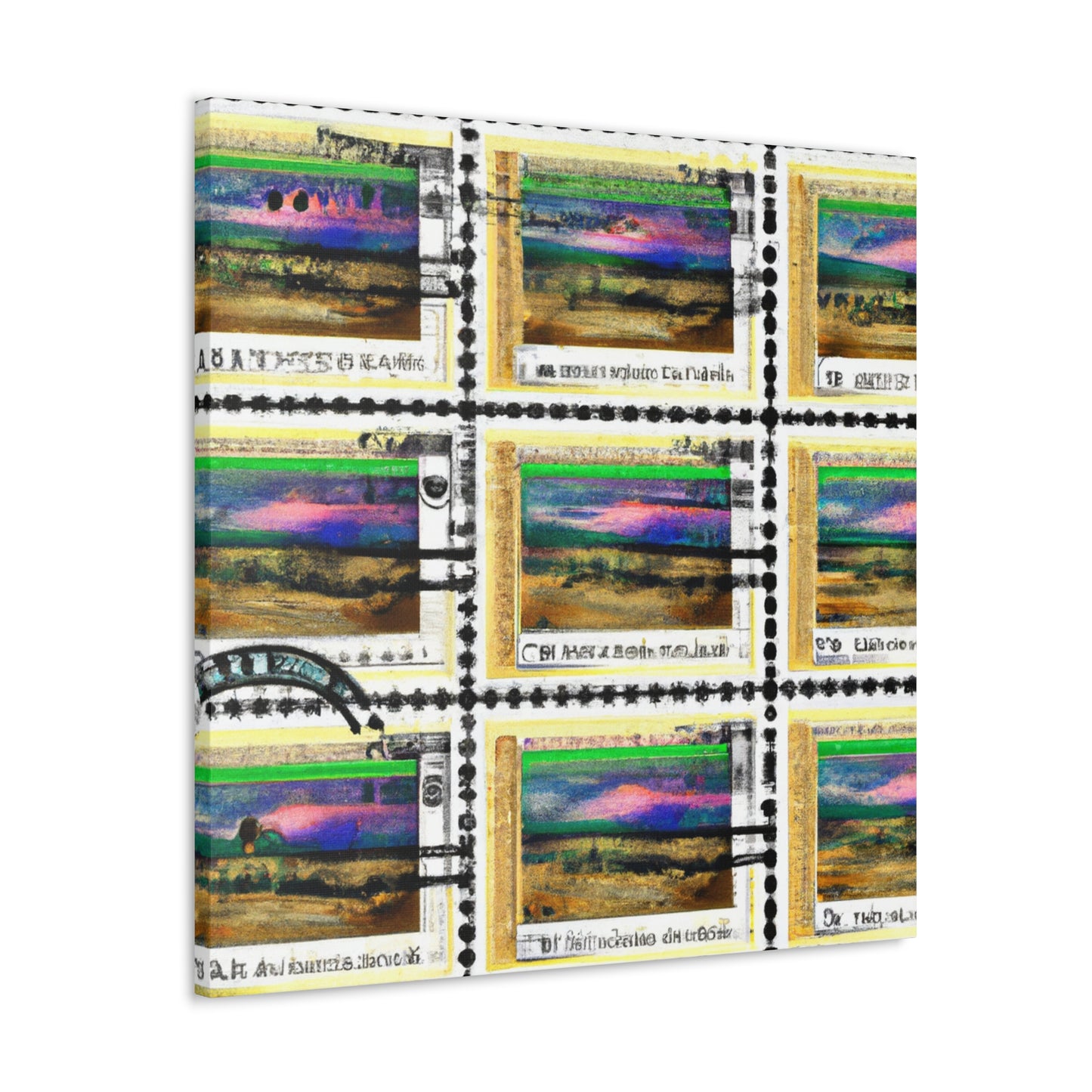 Global Celebration Stamps - Postage Stamp Collector Canvas Wall Art