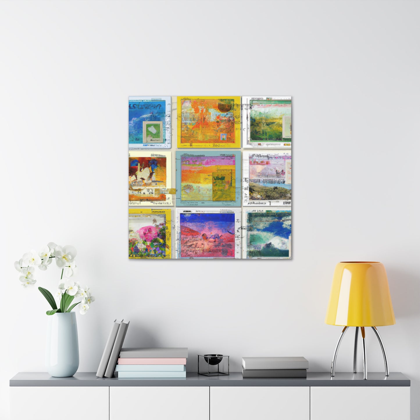 World of Wonders Stamp Collection - Postage Stamp Collector Canvas Wall Art