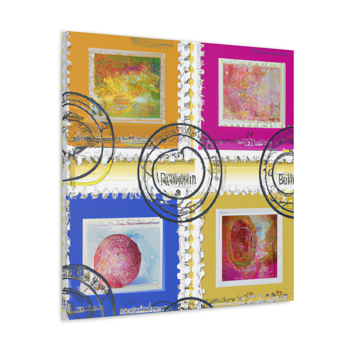 Global Discoveries Series - Postage Stamp Collector Canvas Wall Art