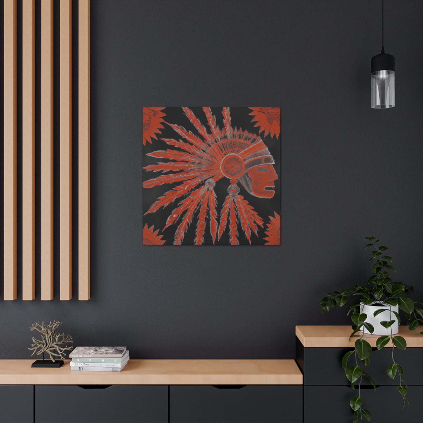 Running Elk - Native American Indian Canvas Wall Art