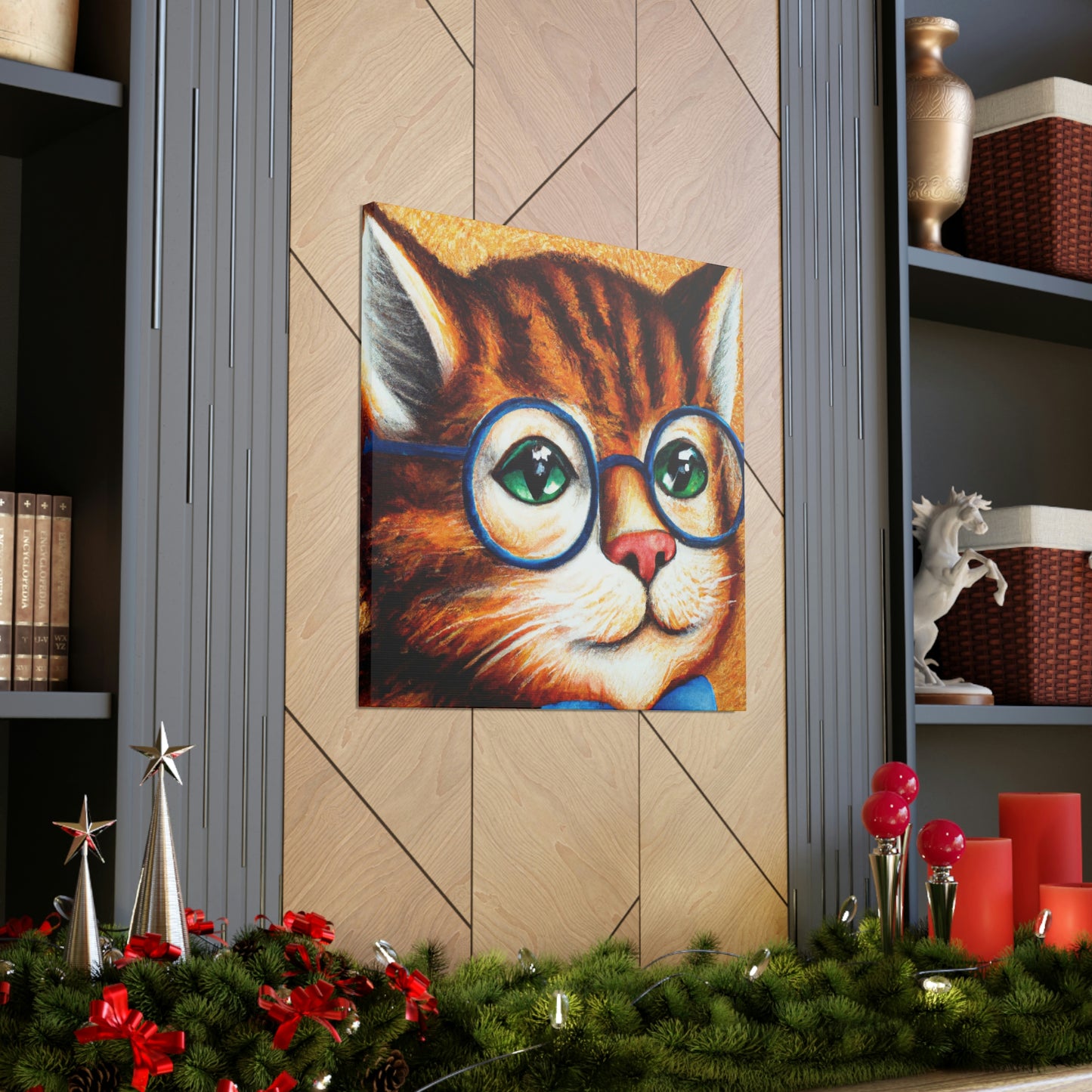Cranky Cat Tom - Cat Lovers Canvas Wall Art