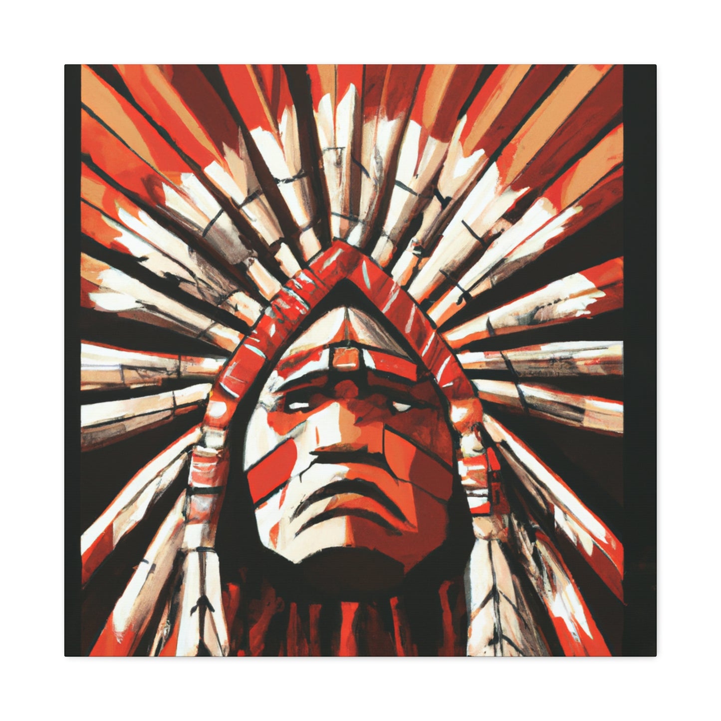 Crow Feathers. - Native American Indian Canvas Wall Art