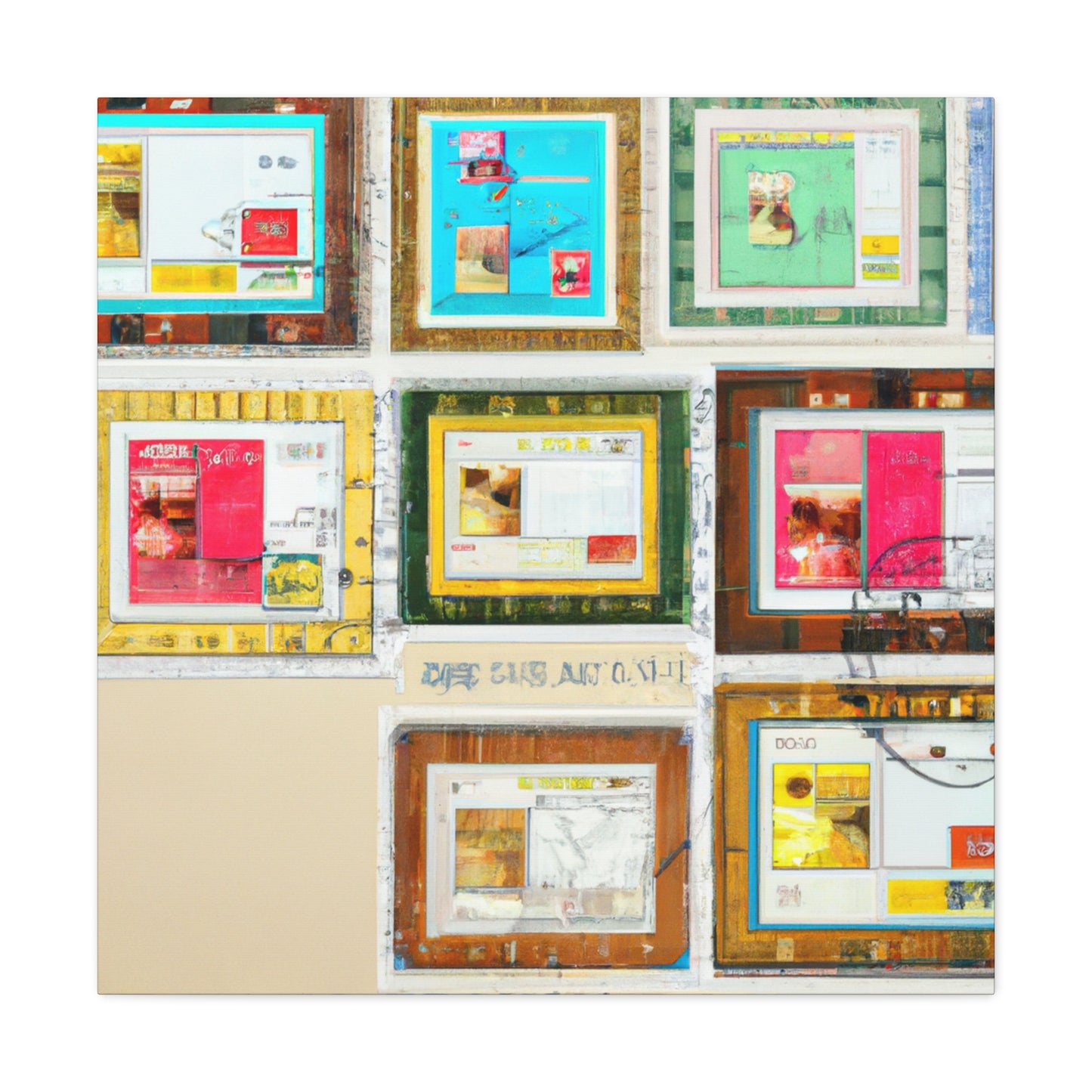 Global Journey Stamp Collection - Postage Stamp Collector Canvas Wall Art