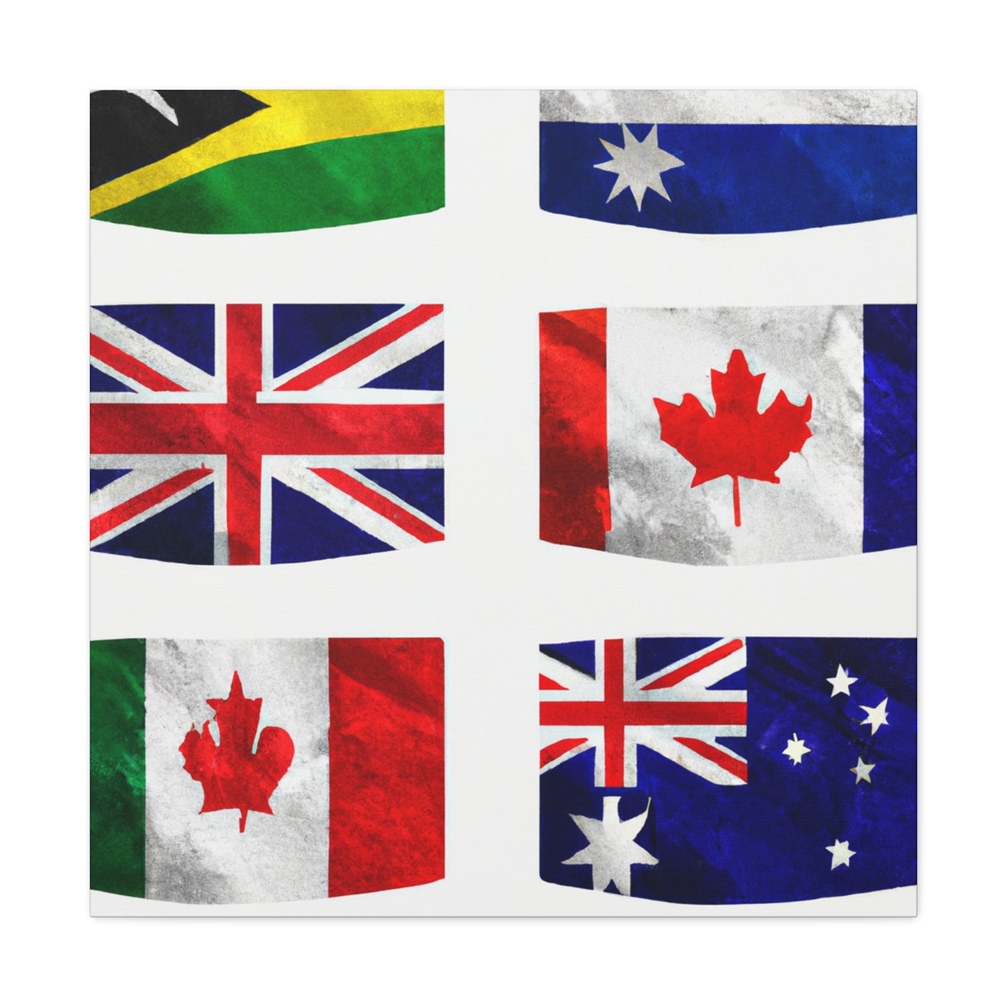 John Prosser (1819-1897) - Flags Of The World Canvas Wall Art