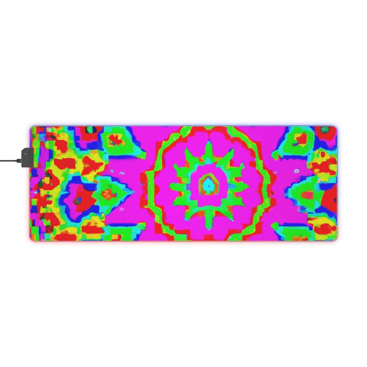 Lacy Lightningbolt - Psychedelic Trippy LED Light Up Gaming Mouse Pad