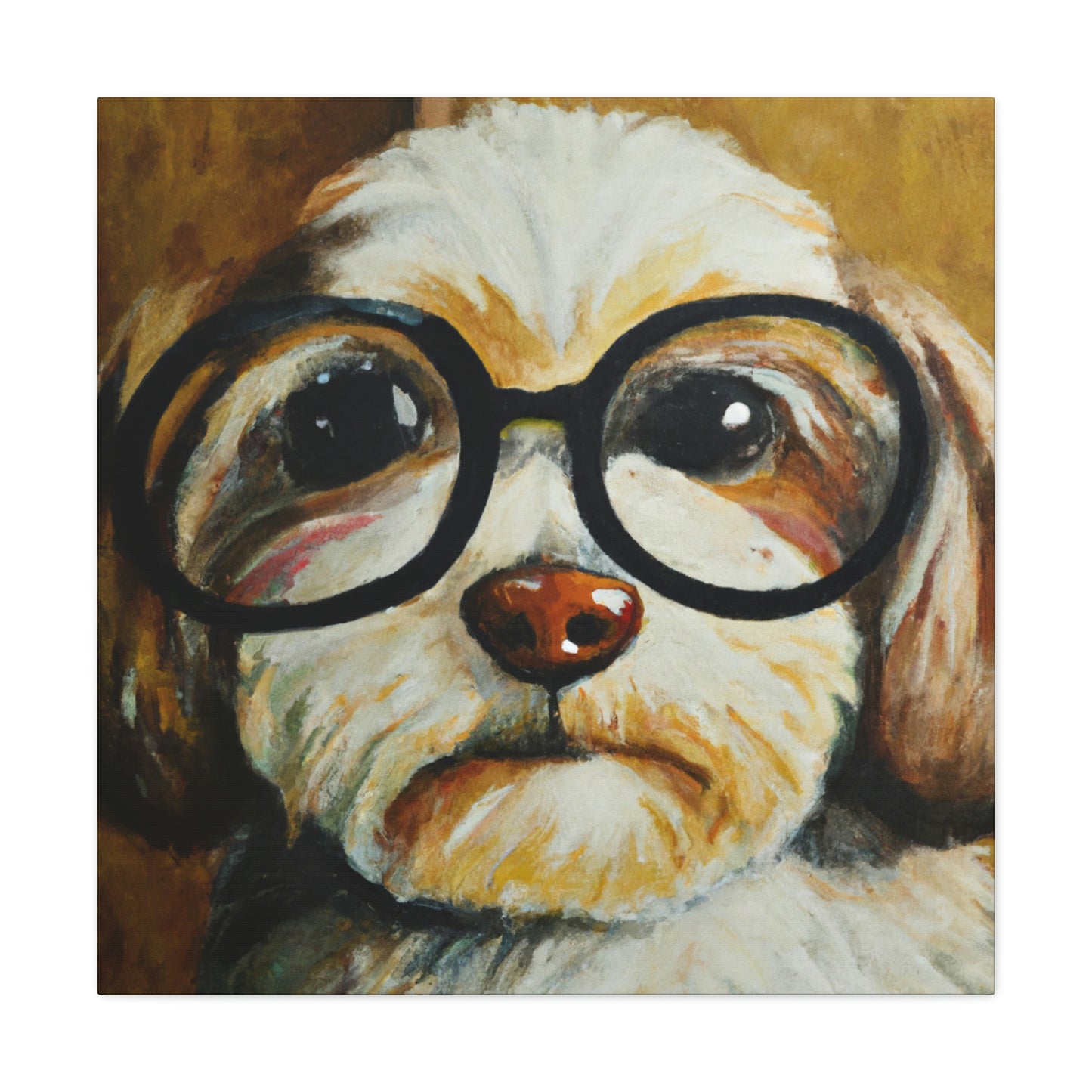 Scoop the Pup - Dog Lovers Canvas Wall Art