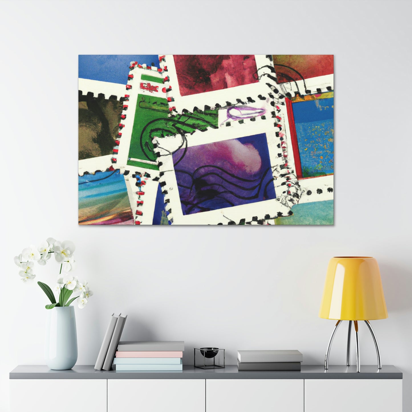 "Cultural Heritage Expressions" - Postage Stamp Collector Canvas Wall Art
