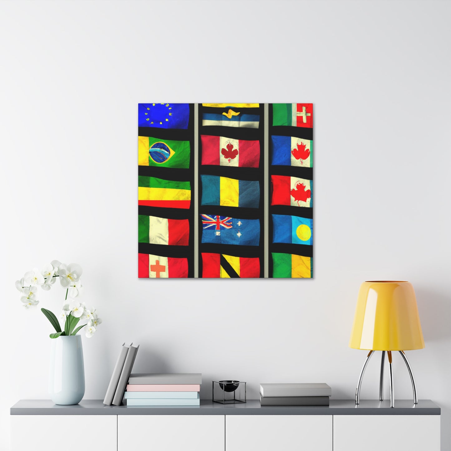 Wilhelmina "William" Flagstad (born 1849) - Flags Of The World Canvas Wall Art