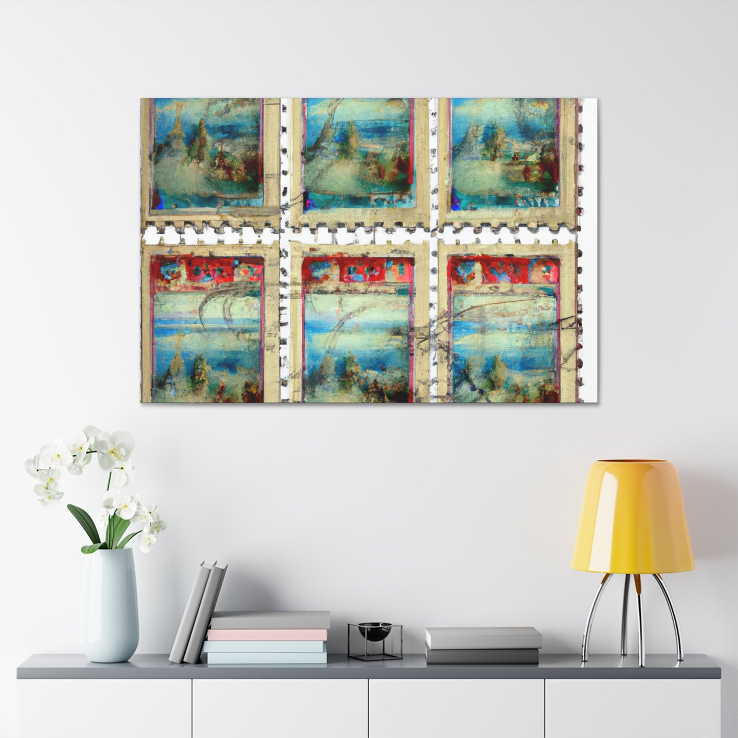 "Global Tribute" stamp series - Postage Stamp Collector Canvas Wall Art