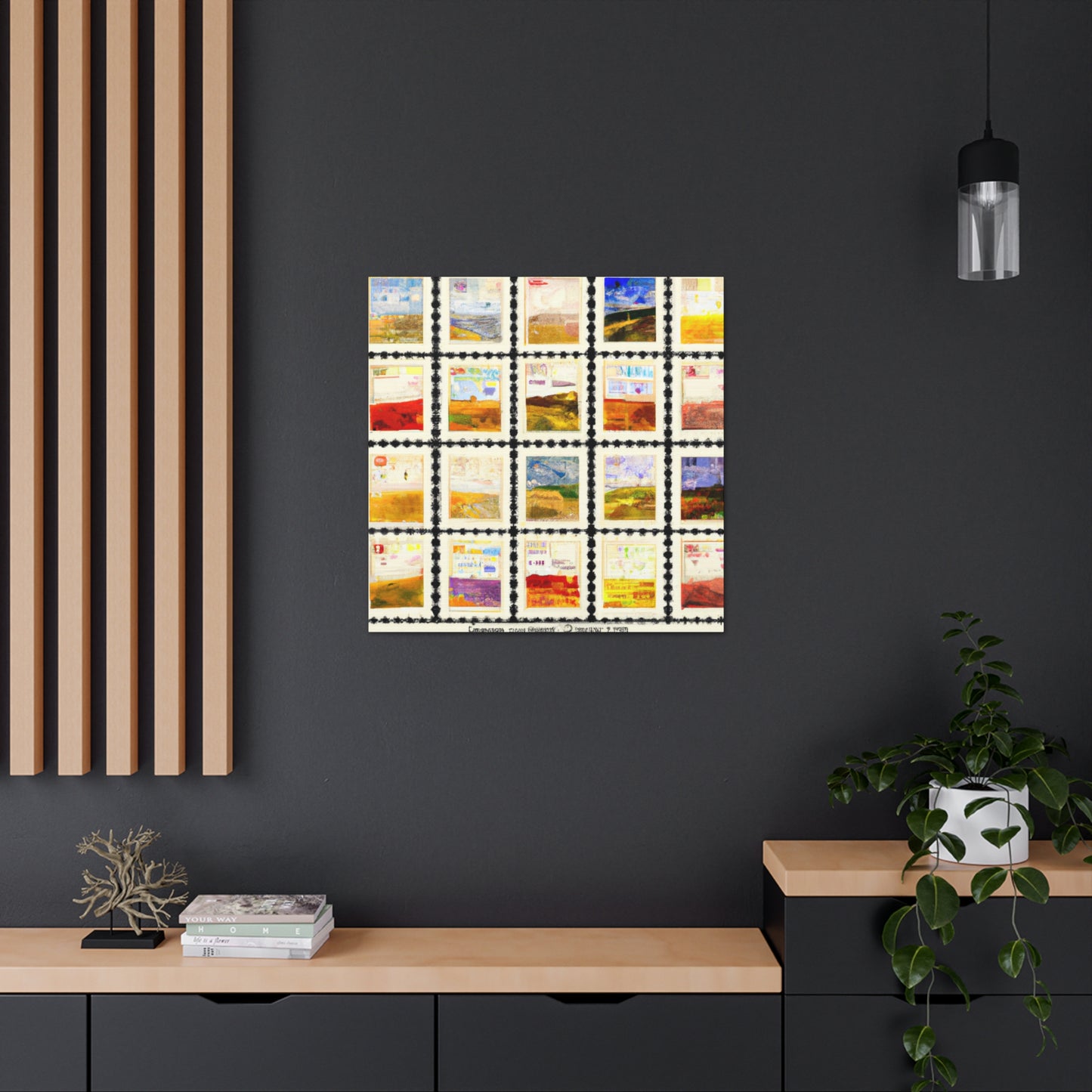 Global Postal Journey - Postage Stamp Collector Canvas Wall Art