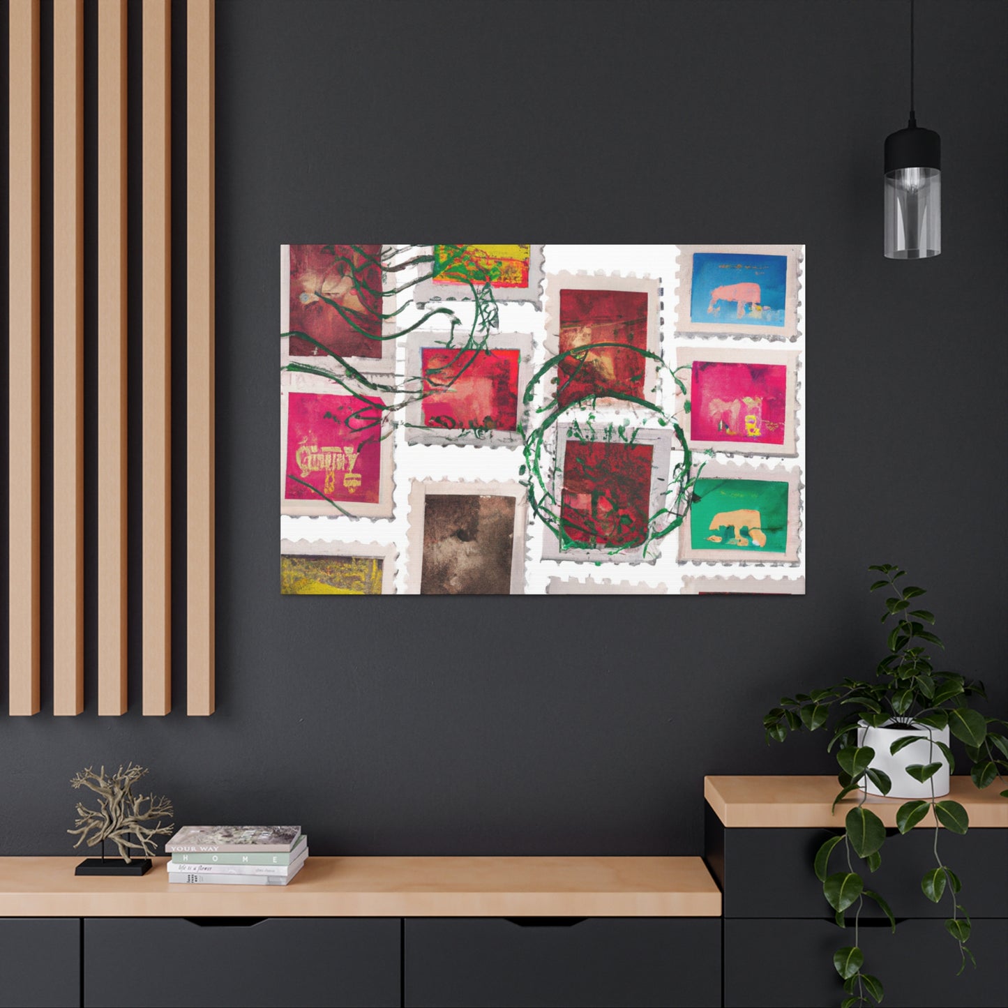 Globetrotter Stamps - Postage Stamp Collector Canvas Wall Art