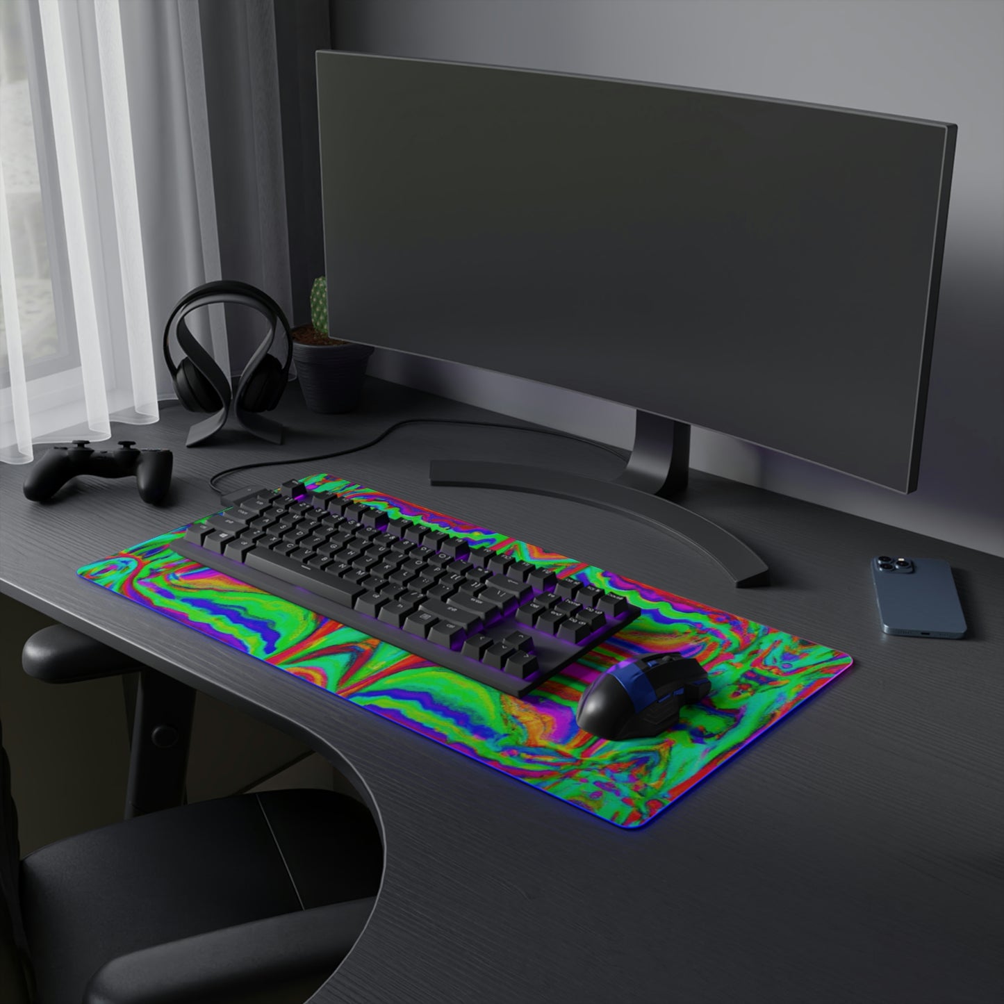 Eric "DC" Knight - Psychedelic Trippy LED Light Up Gaming Mouse Pad