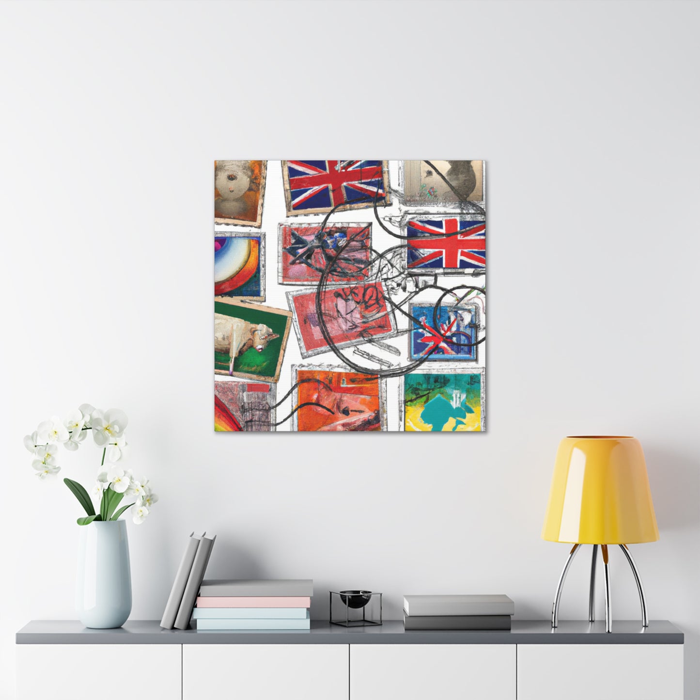 Global Commemorative Stamps - Postage Stamp Collector Canvas Wall Art