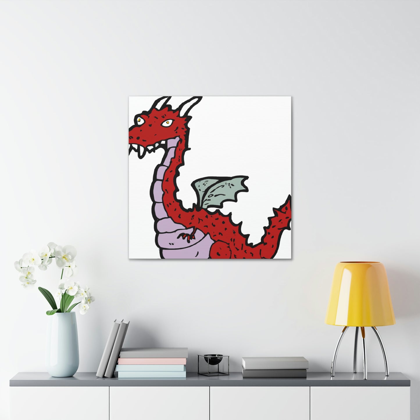 Hannella the Unstoppable. - Dragon Collector Canvas Wall Art