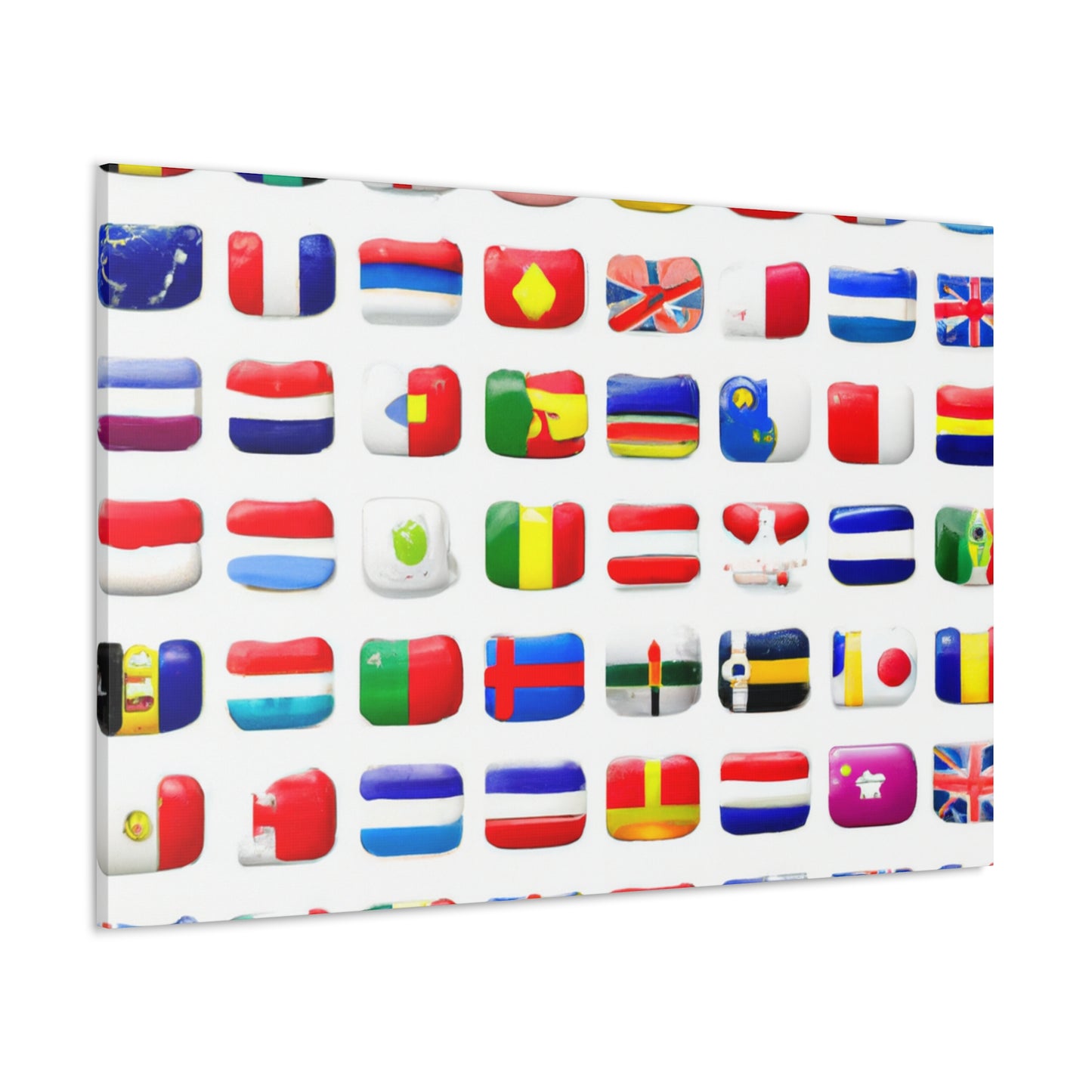 Jane Jonesson- Flagmaker - Flags Of The World Canvas Wall Art