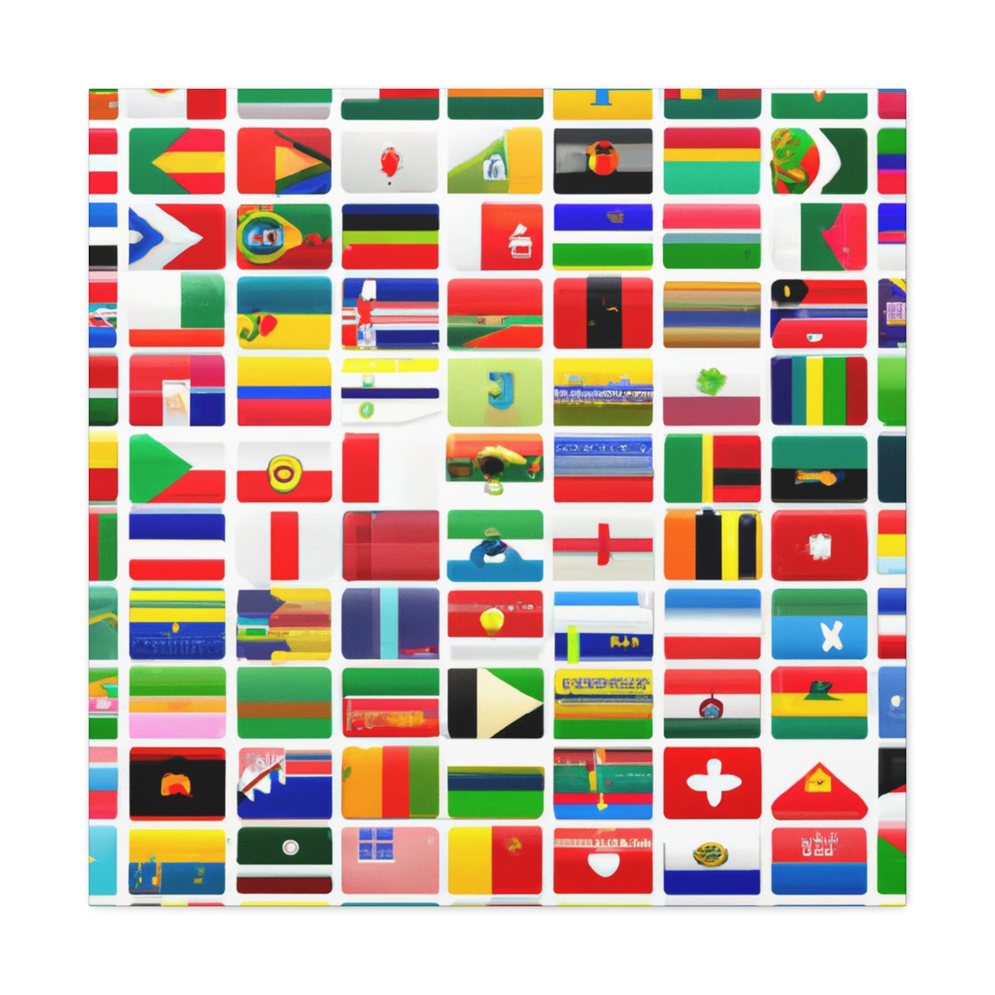 Emily Crandall (1845 - 1915) - Flags Of The World Canvas Wall Art