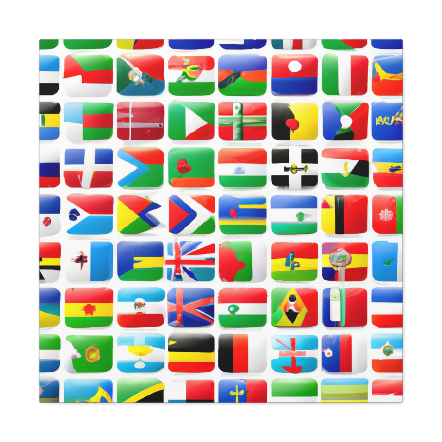 Emma Warren-Gardner - Flags Of The World Canvas Wall Art