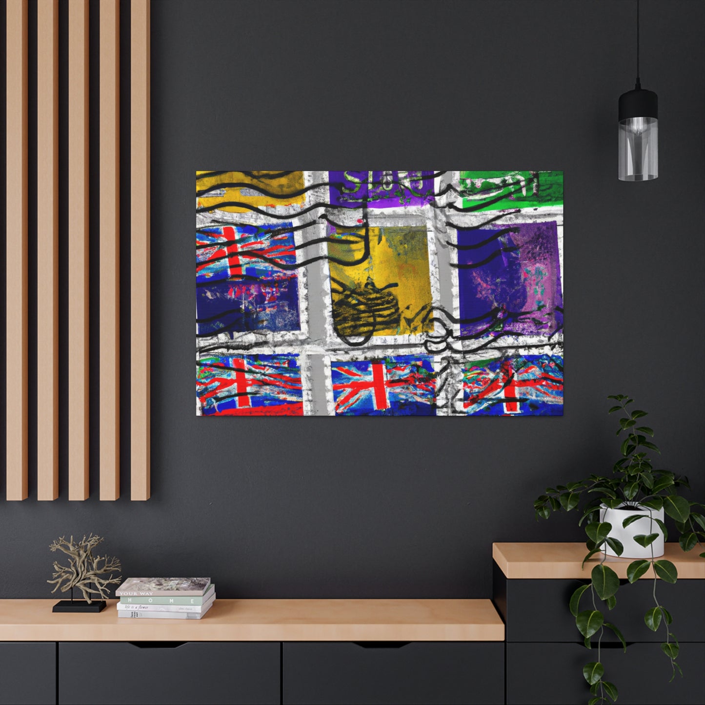 Global Traveler Commemorative Series - Postage Stamp Collector Canvas Wall Art