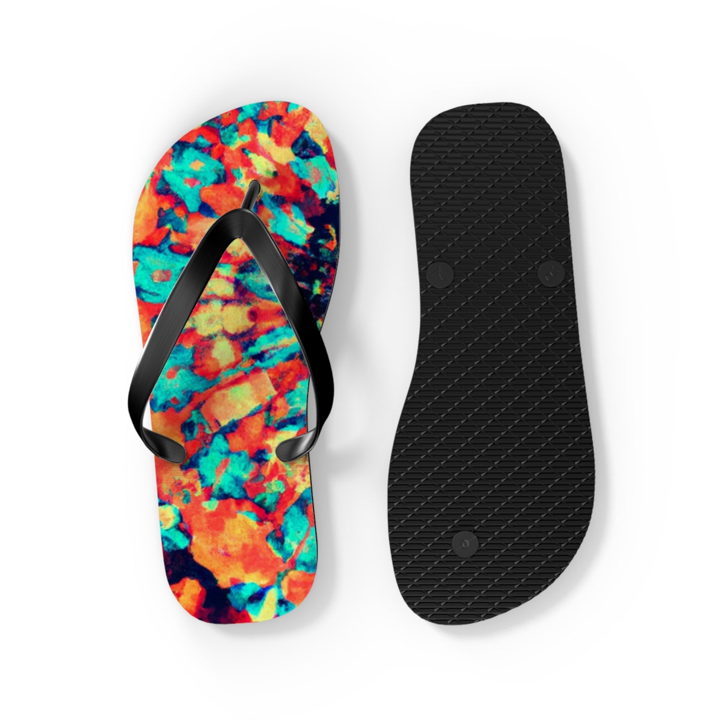 Ebeneezer Footman. - Psychedelic Trippy Flip Flop Beach Sandals