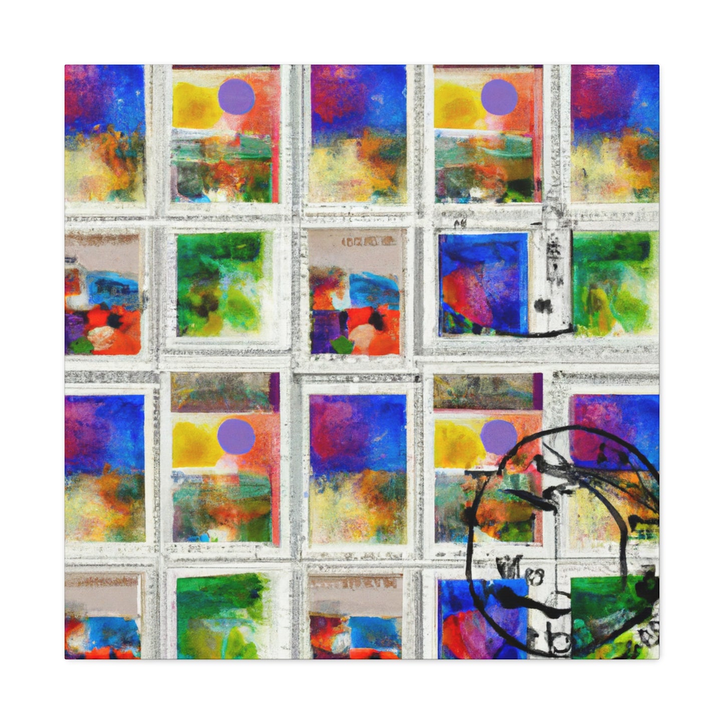 Global Heritage Commemorative Stamps - Postage Stamp Collector Canvas Wall Art