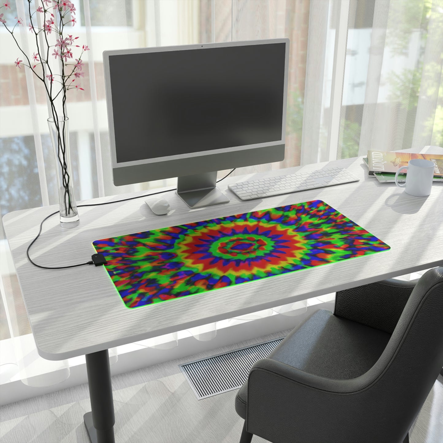 Edison Posyman - Psychedelic Trippy LED Light Up Gaming Mouse Pad