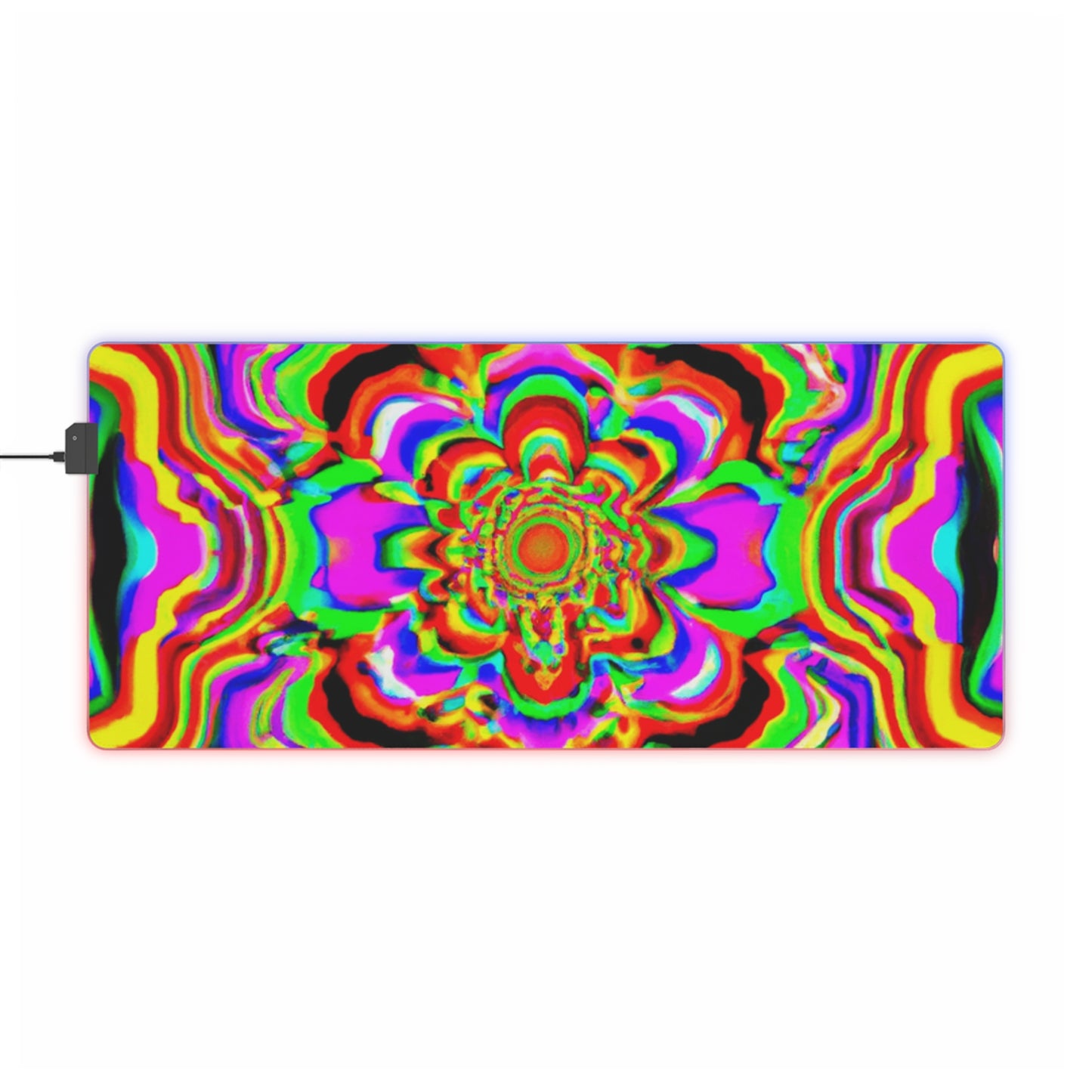 Fanny Flashback - Psychedelic Trippy LED Light Up Gaming Mouse Pad