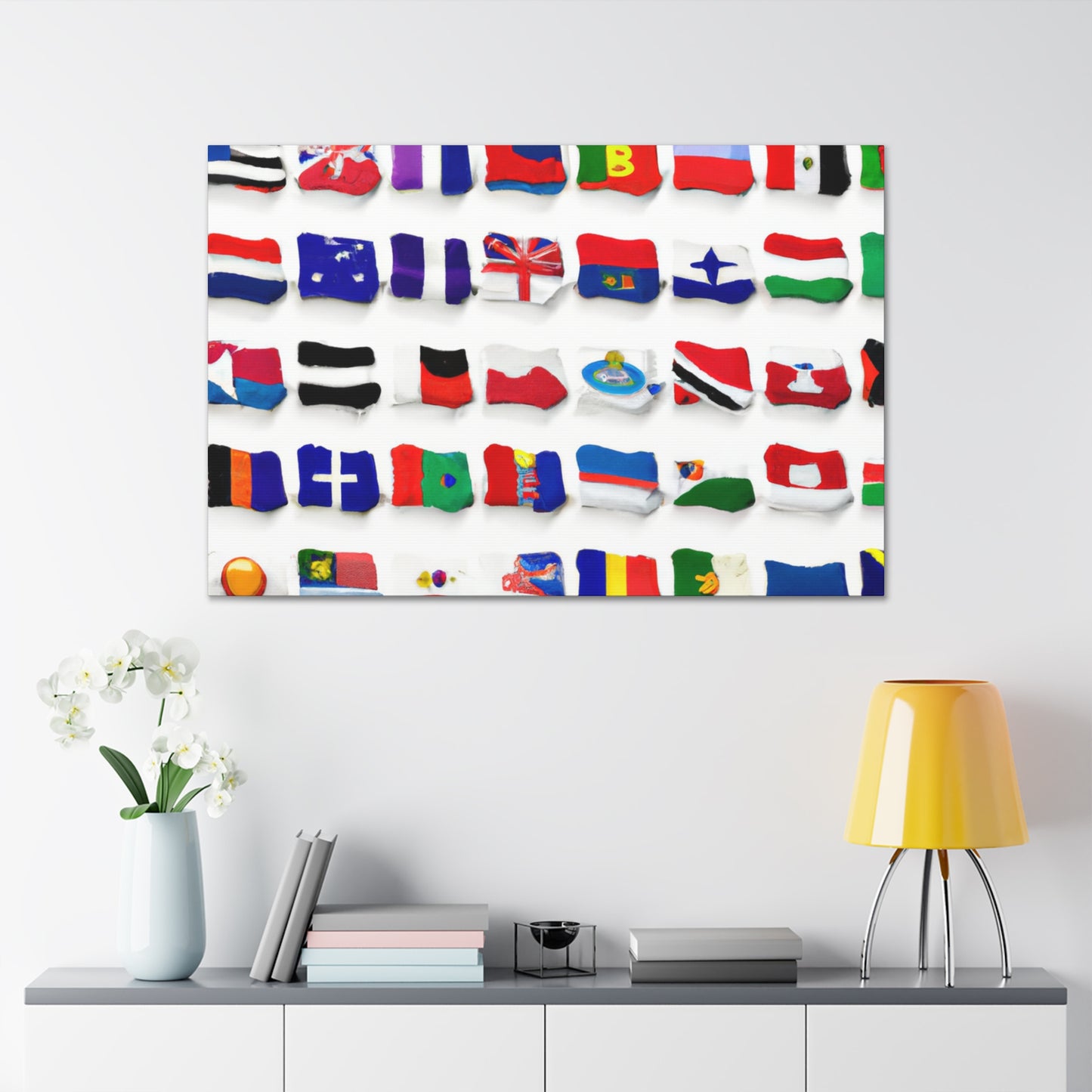 Annabella Haines (1818-1886) - Flags Of The World Canvas Wall Art