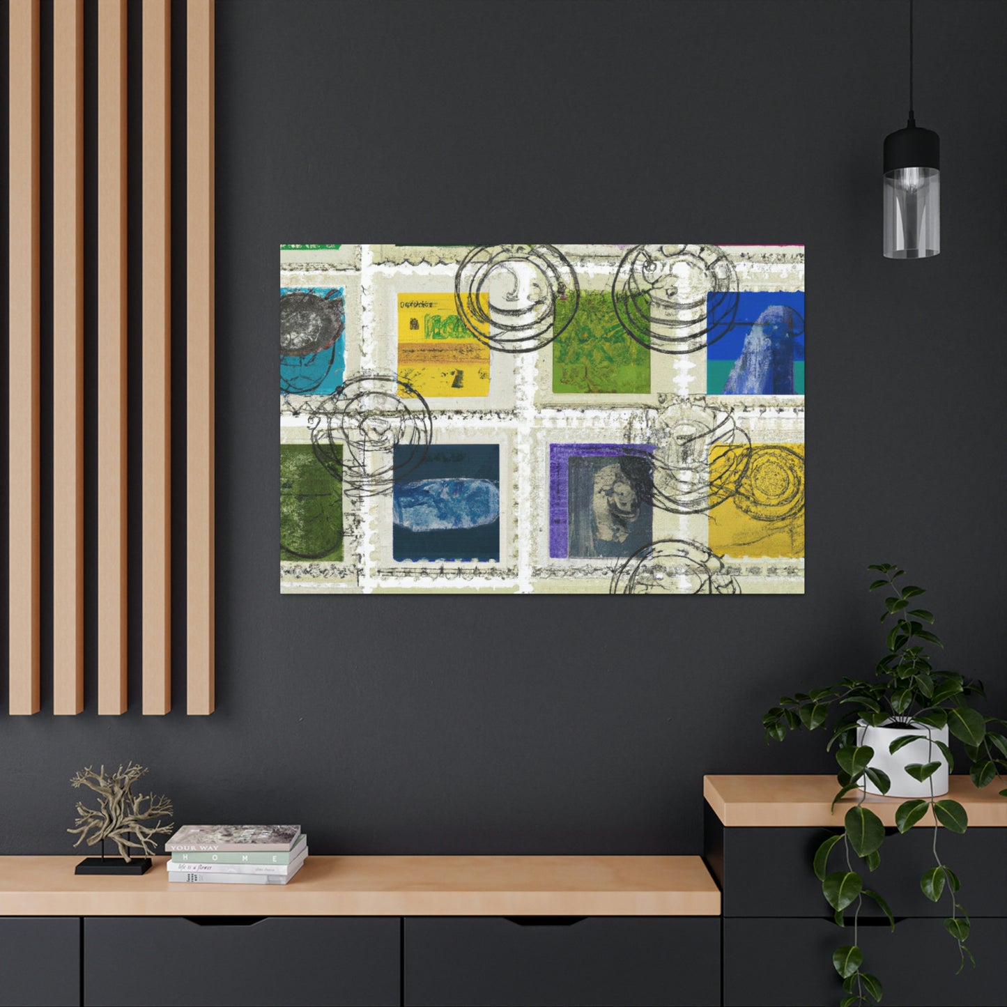 "Worldwide Wonders: An International Postage Stamp Collection" - Postage Stamp Collector Canvas Wall Art