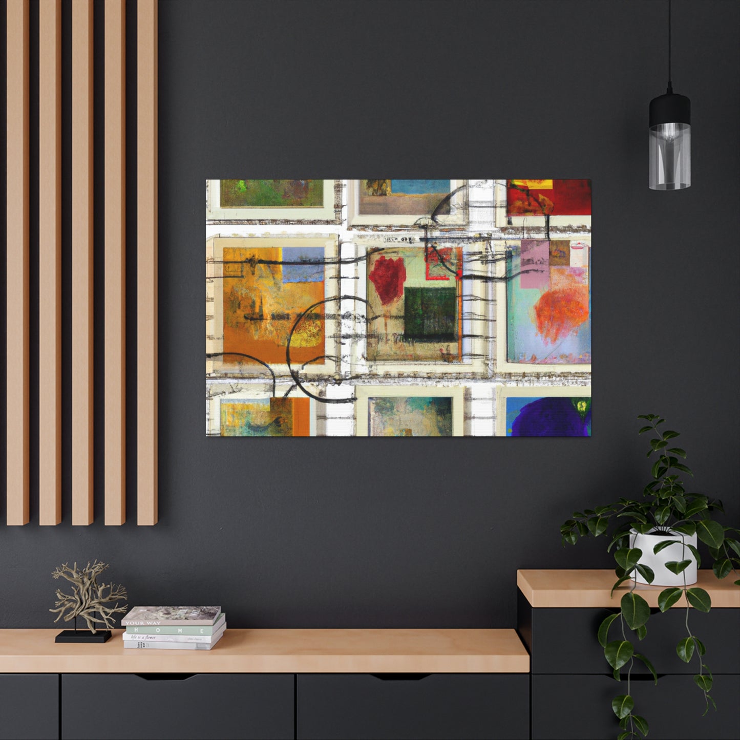 "Cultures and Continents" - Postage Stamp Collector Canvas Wall Art