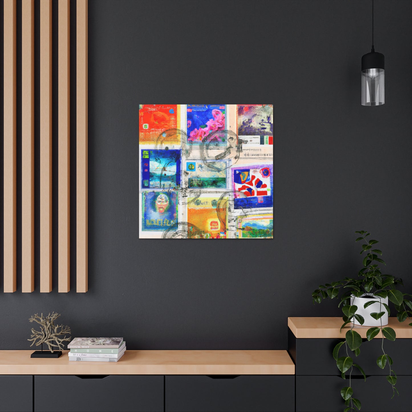 Global Adventure Stamp Collection - Postage Stamp Collector Canvas Wall Art