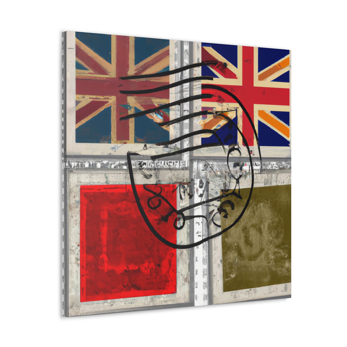 Global Motion Stamps - Postage Stamp Collector Canvas Wall Art