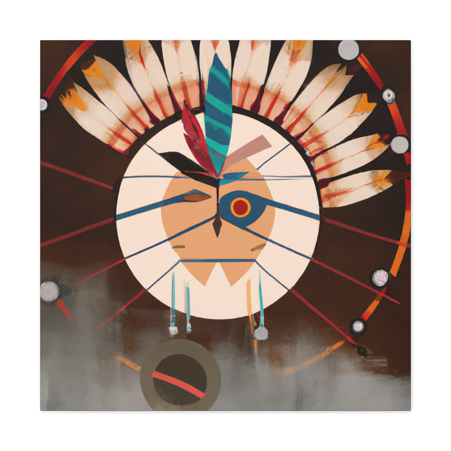 Running Elk - Native American Indian Canvas Wall Art