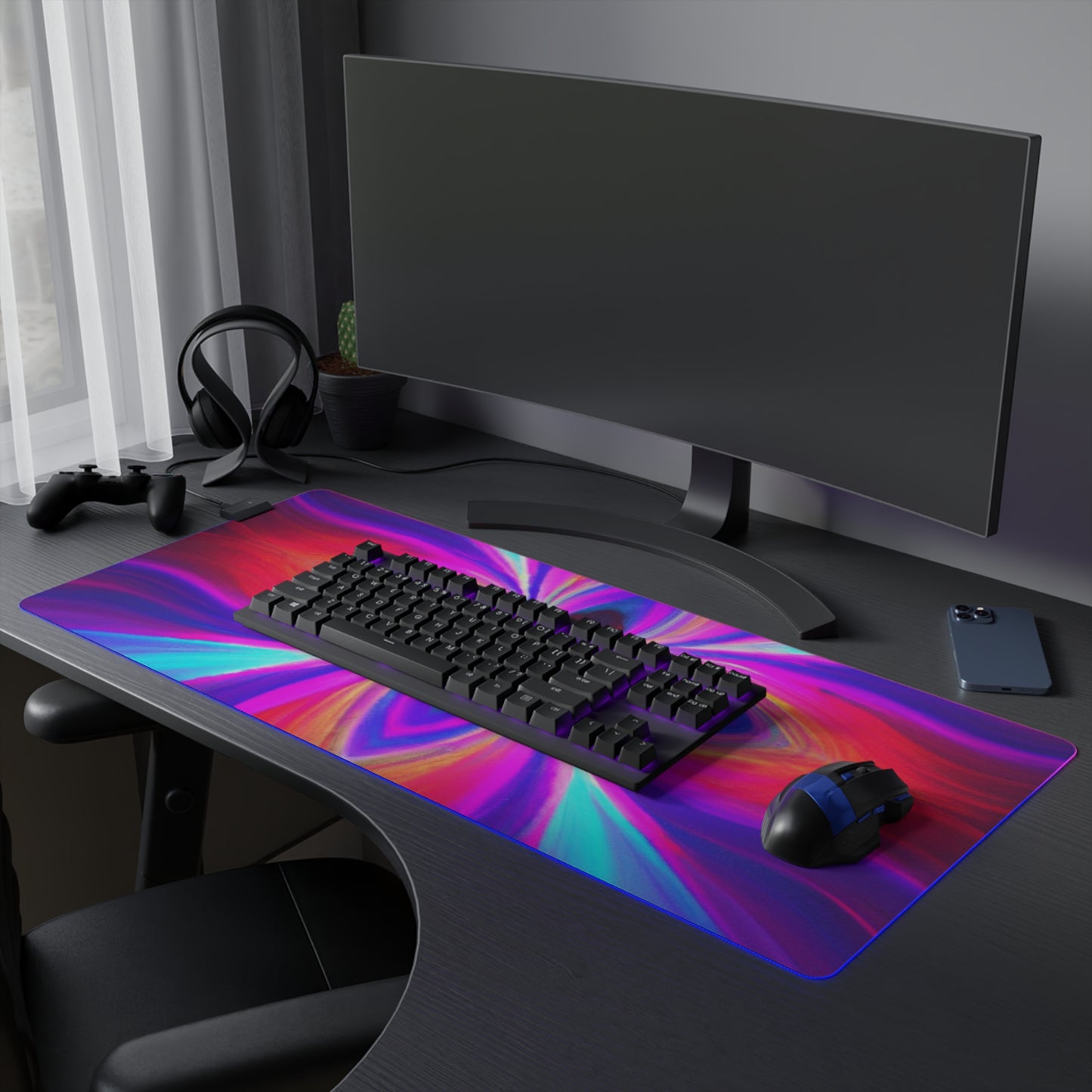 Rex Radburn - Psychedelic Trippy LED Light Up Gaming Mouse Pad