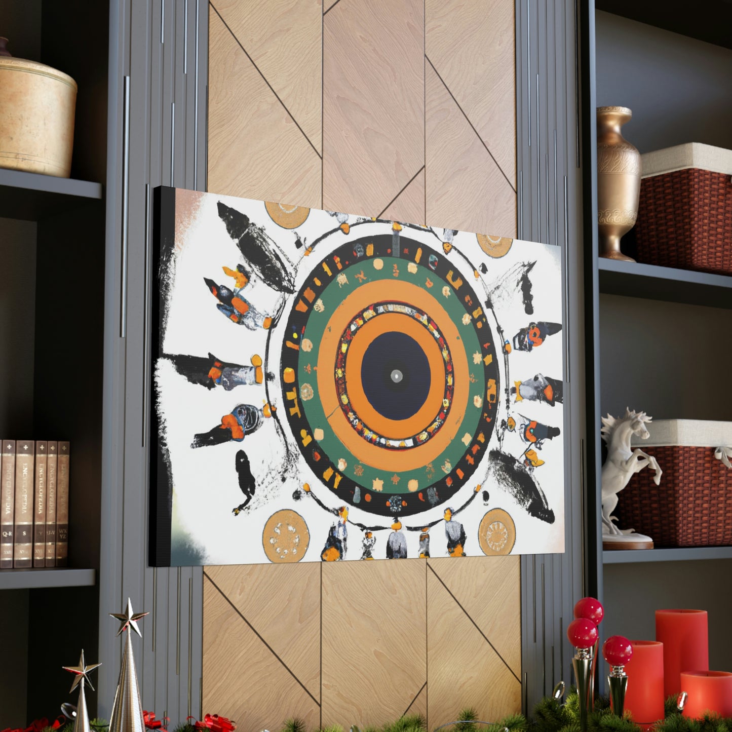 Wakanoni, the Great Chief. - Native American Indian Canvas Wall Art