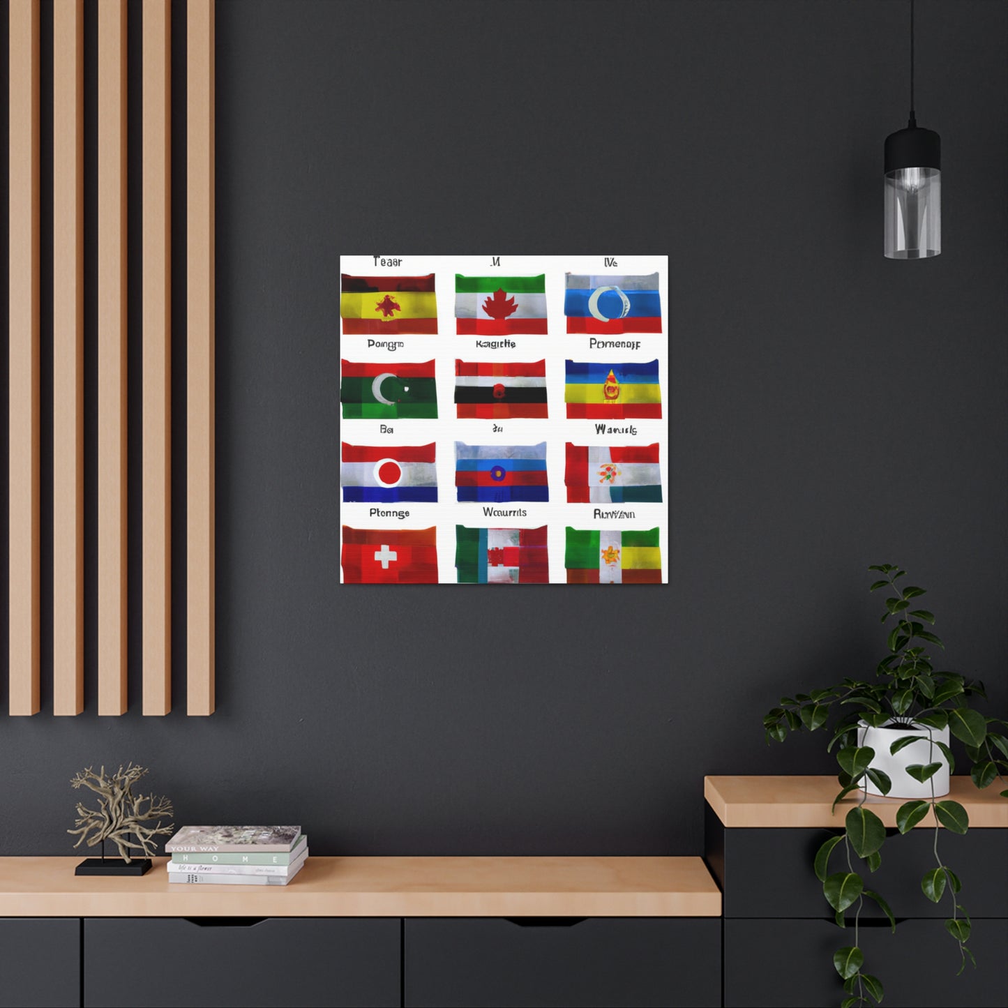 Elizabeth Smithson - Flags Of The World Canvas Wall Art