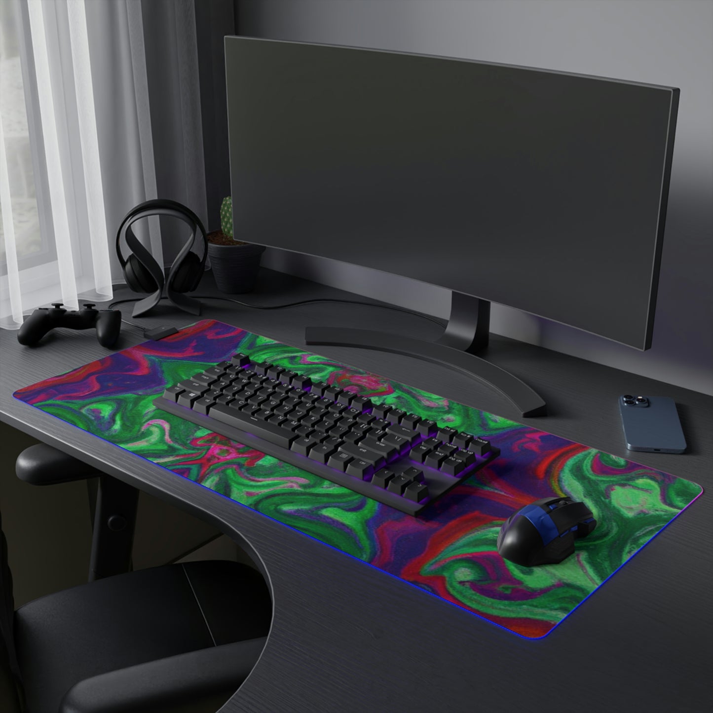 Rocko "The Rocket" Rigby - Psychedelic Trippy LED Light Up Gaming Mouse Pad