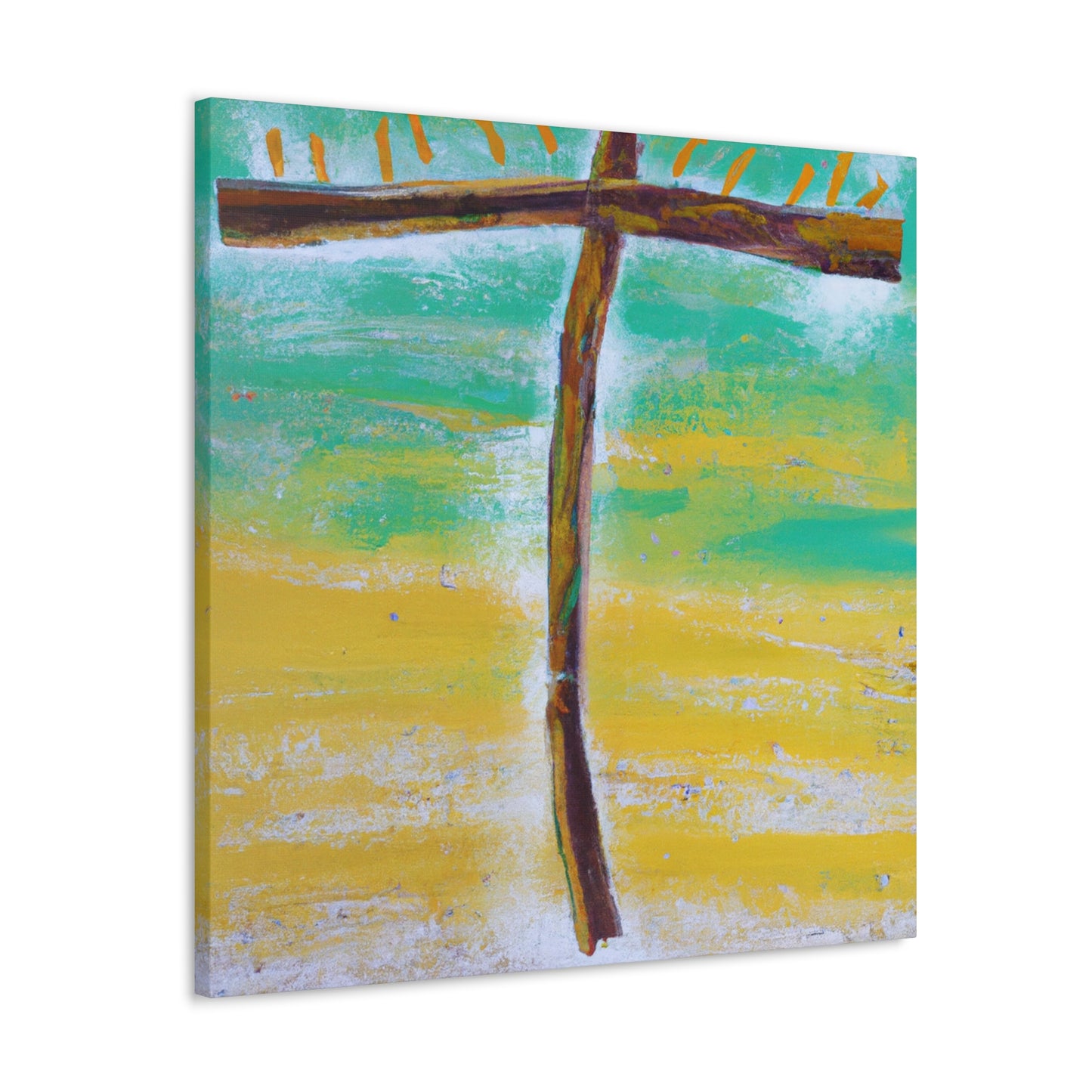 John 11:25 - "Jesus said to her, “I am the resurrection and the life. The one who believes in me will live, even though they die.” - Canvas Wall Art