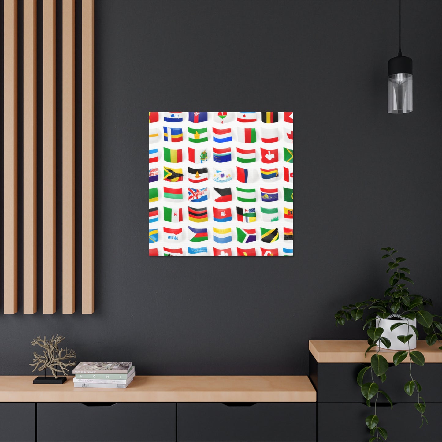 Emily Postwell - Flags Of The World Canvas Wall Art