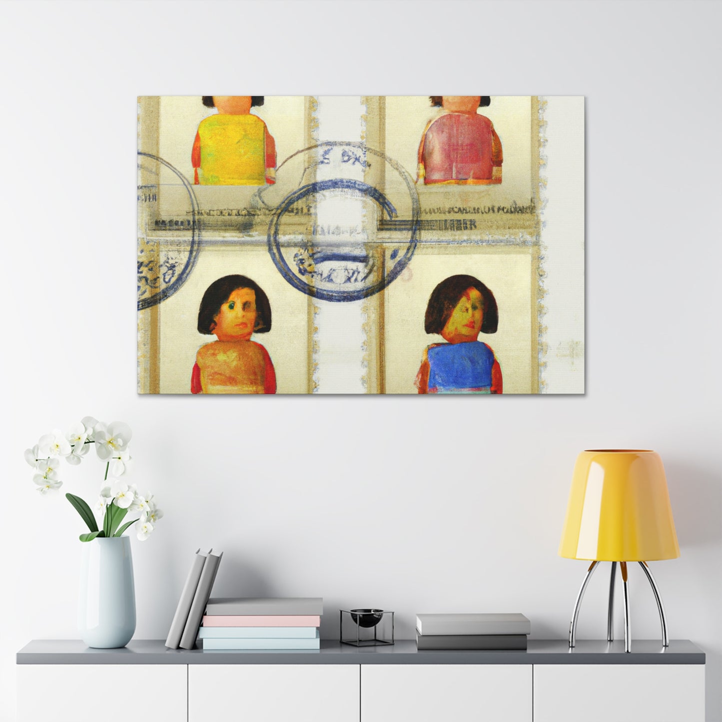 Globetrotting Postage Stamps - Postage Stamp Collector Canvas Wall Art